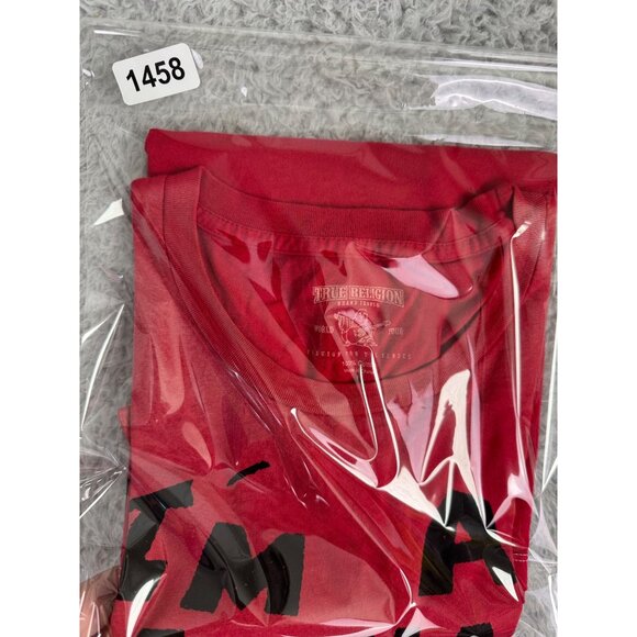 True Religion Mens Red Graphic T-Shirt "Im A Vietnam Dropout" Size L 100% Cotton - Picture 12 of 12